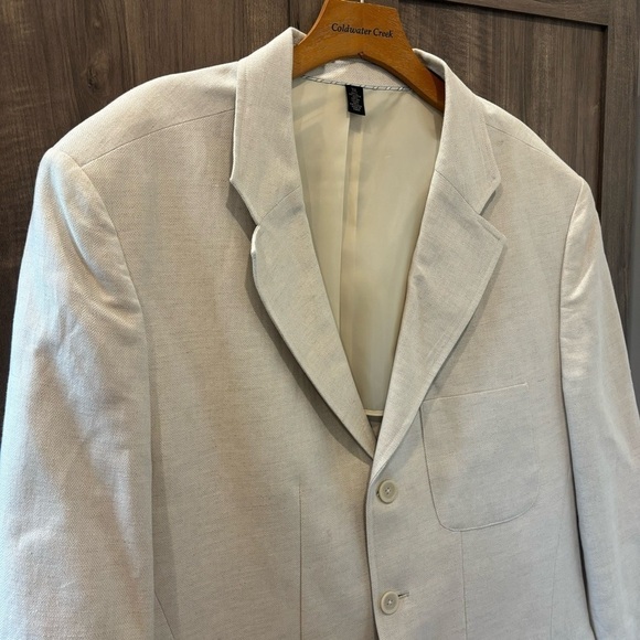 Structure XL Linen Blend Blazer Cream Color - Picture 5 of 10